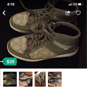 Coach hi top sneaker size 7.5